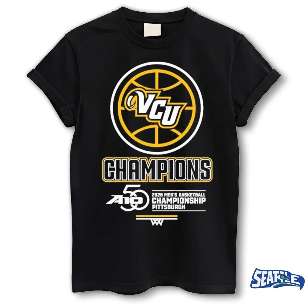 Official VCU Atlantic 10 Championship 2026 Men’s Basketball Championship Pittsburgh t-shirt