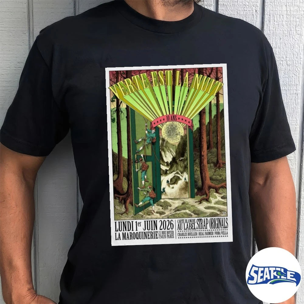 Official Verte Est La Nuit Paris France June 1 2026 Poster t-shirt