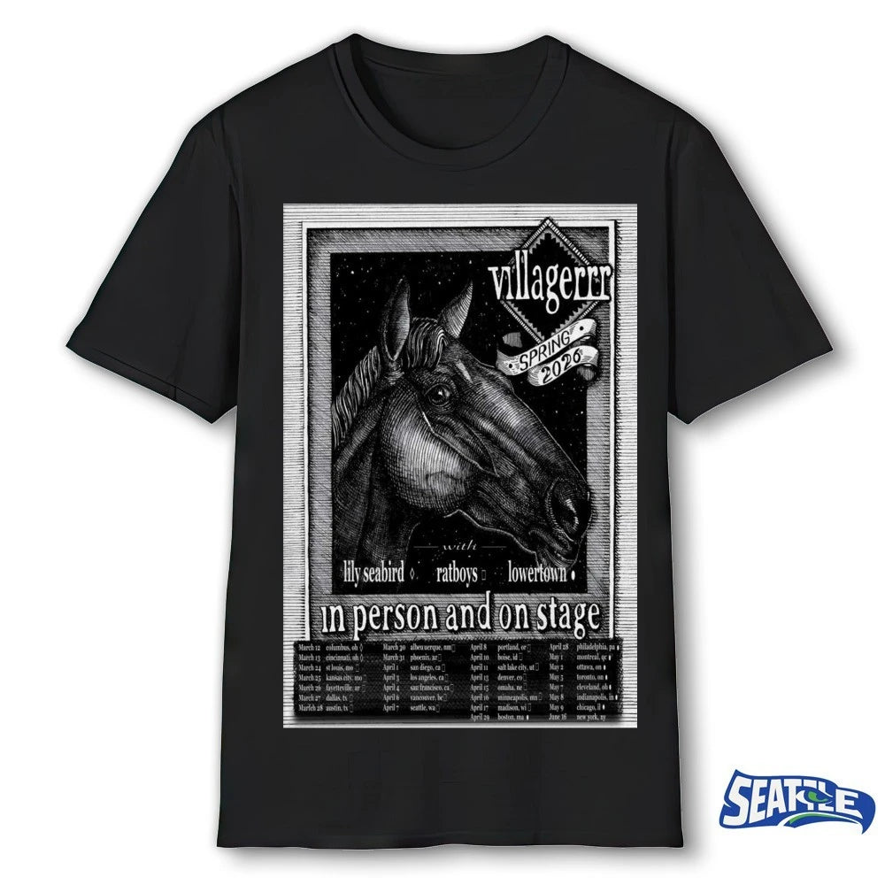 Official Villagerrr In Person And On Stage 2026 Spring Tour Poster t-shirt