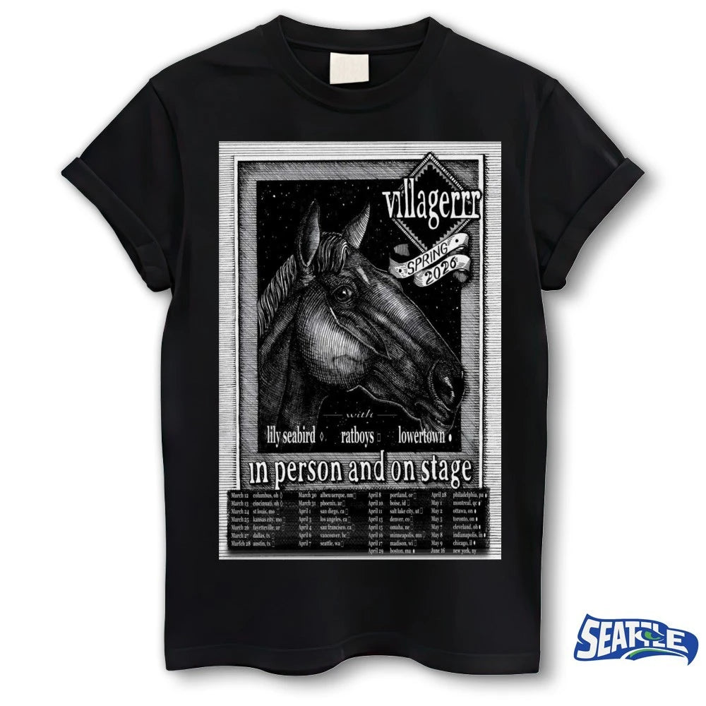 Official Villagerrr In Person And On Stage 2026 Spring Tour Poster t-shirt
