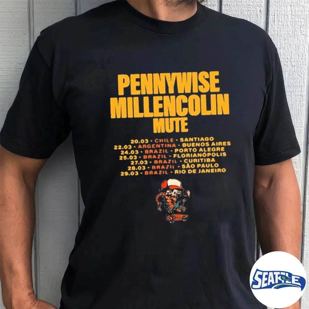 Official We Are One Tour Pennywise Millencolin Mute March 2026 t-shirt