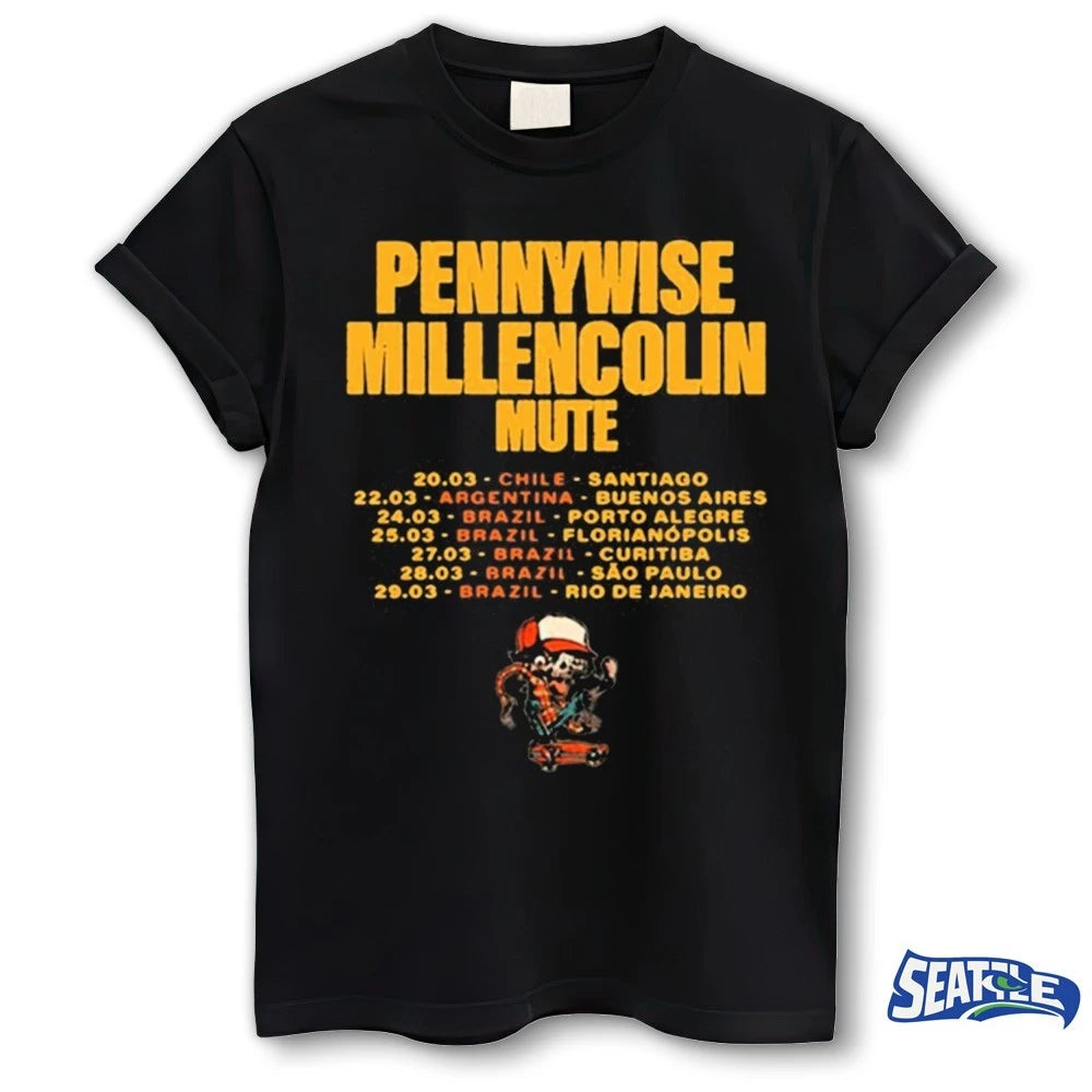 Official We Are One Tour Pennywise Millencolin Mute March 2026 t-shirt