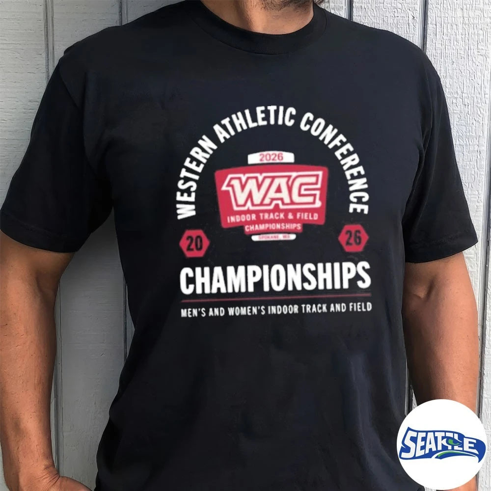 Official Western Athletic Conference Men’s and Women’s Indoor Track &amp; Field Championship t-shirt