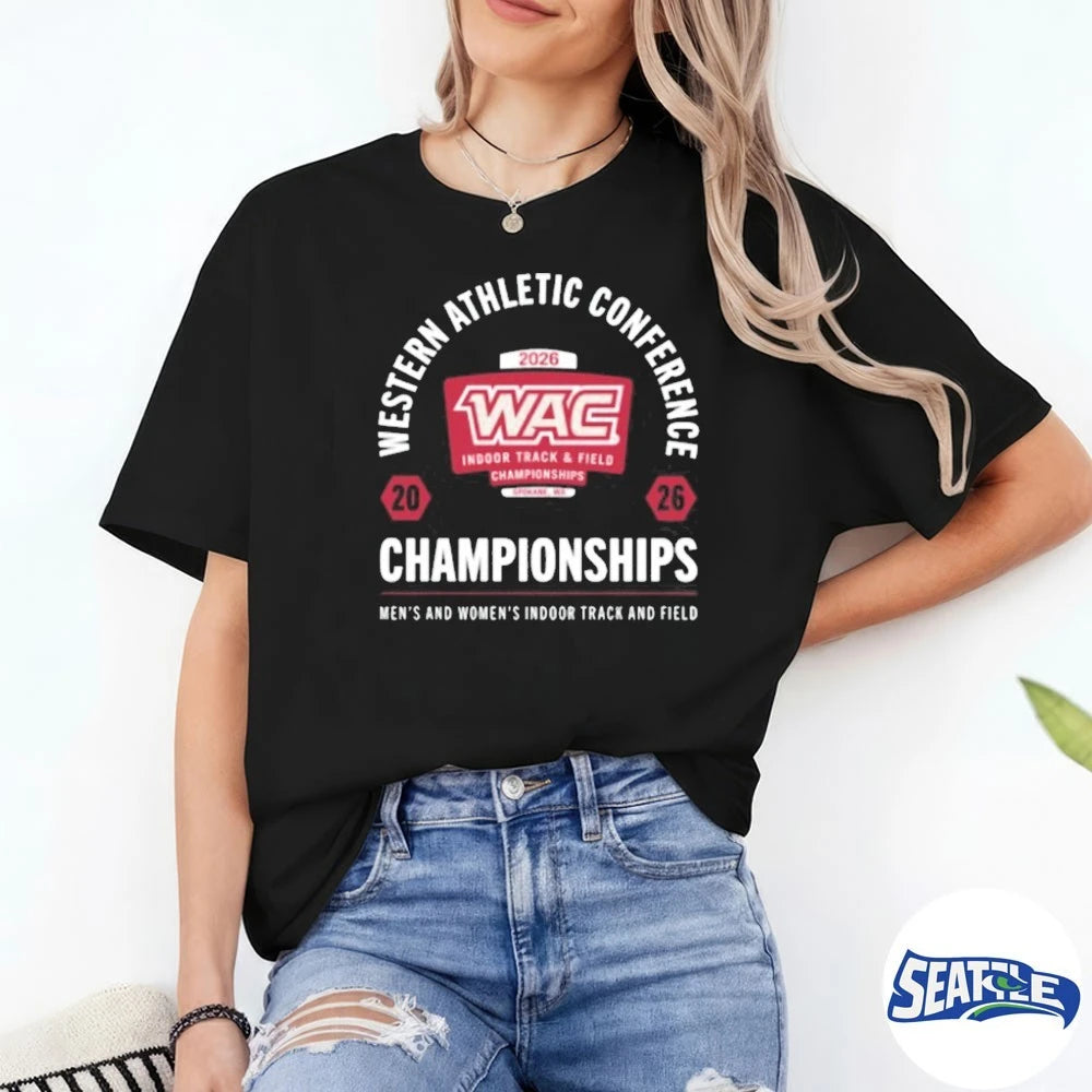 Official Western Athletic Conference Men’s and Women’s Indoor Track &amp; Field Championship t-shirt