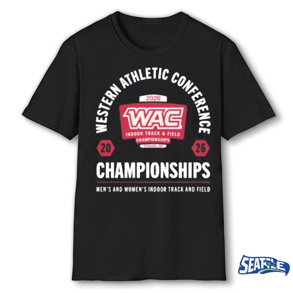 Official Western Athletic Conference Men’s and Women’s Indoor Track &amp; Field Championship t-shirt