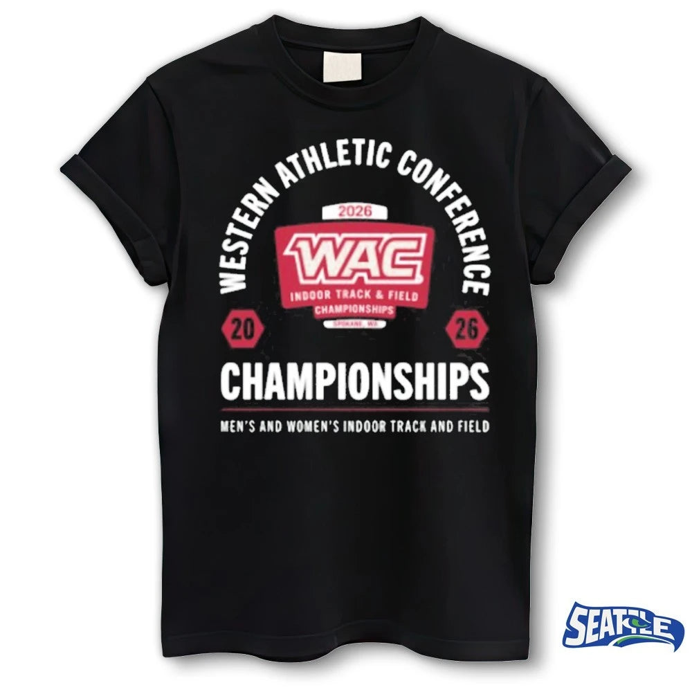 Official Western Athletic Conference Men’s and Women’s Indoor Track &amp; Field Championship t-shirt