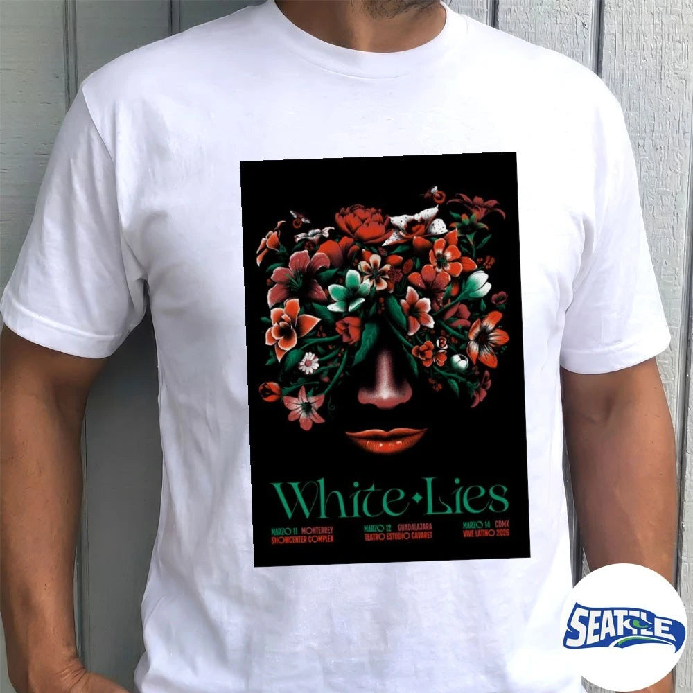 Official White Lies March 11-14 2026 Mexico Tour Poster t-shirt