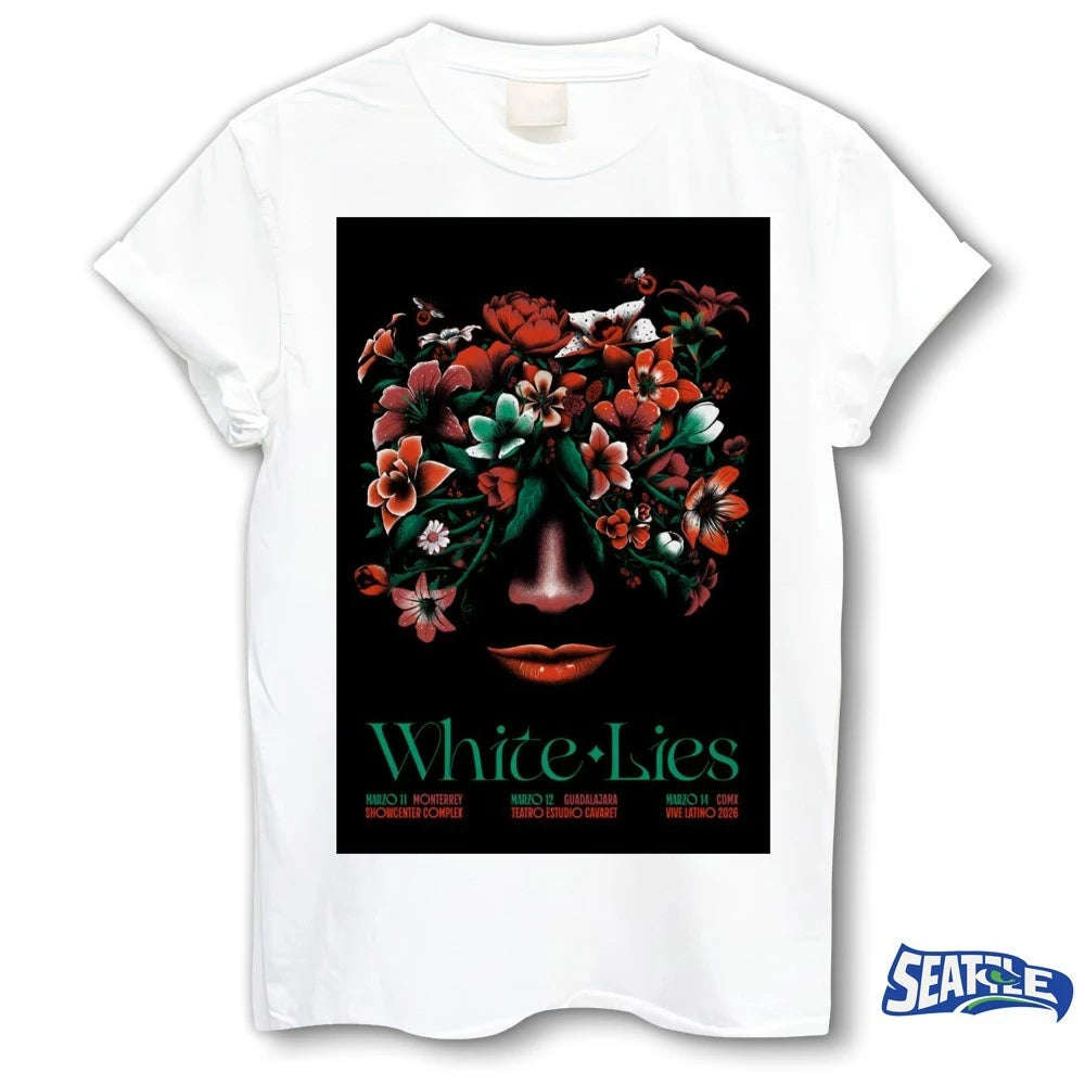Official White Lies March 11-14 2026 Mexico Tour Poster t-shirt