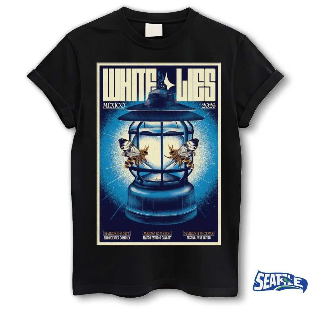 Official White Lies Mexico March 11-14 2026 Event Poster t-shirt
