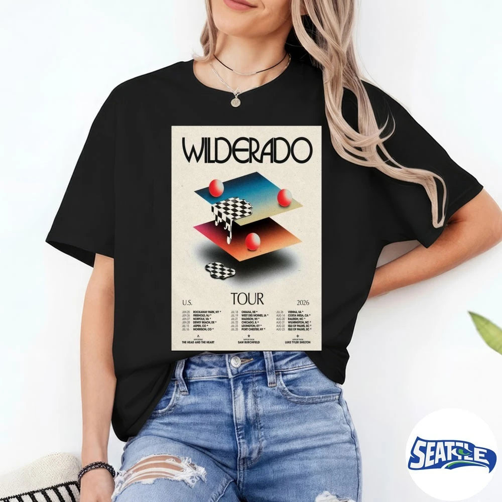 Official Wilderado Tour U.S 2026 Dates Poster t-shirt