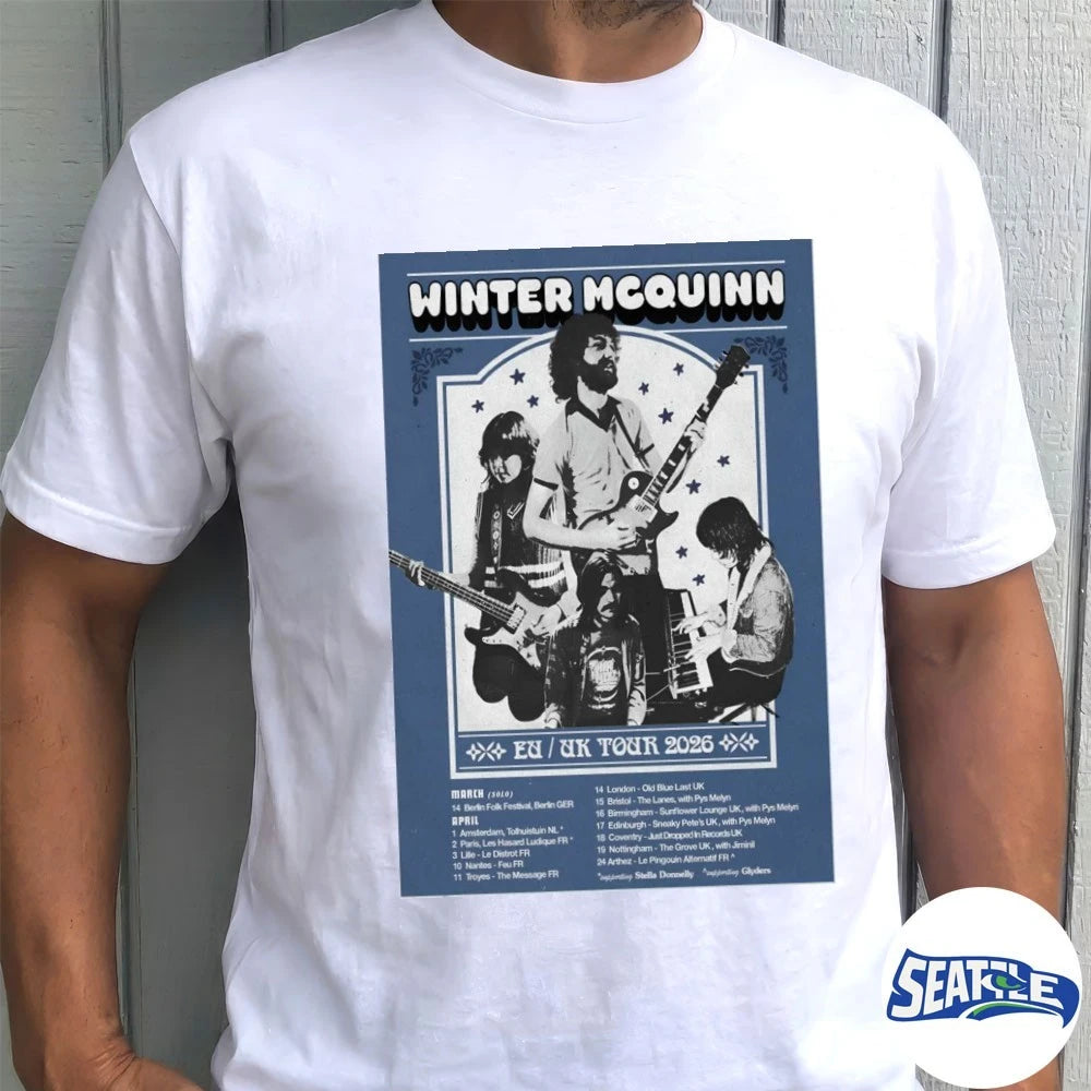 Official Winter McQuinn 2026 Mach – April Tour EU-UK Poster t-shirt