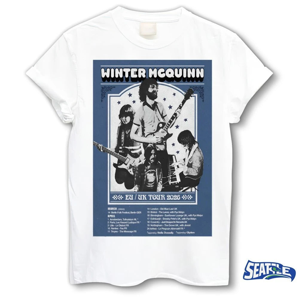 Official Winter McQuinn 2026 Mach – April Tour EU-UK Poster t-shirt