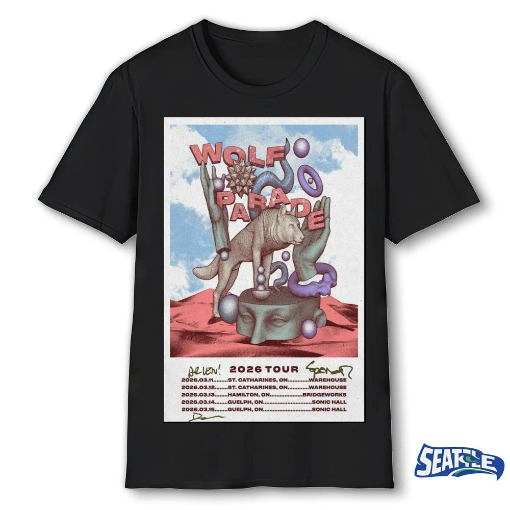 Official Wolf Parade Guelph, ON March 14 2026 Signed Poster t-shirt
