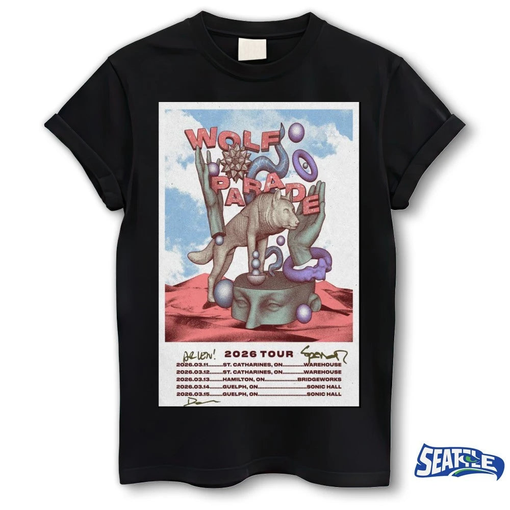 Official Wolf Parade Guelph, ON March 14 2026 Signed Poster t-shirt