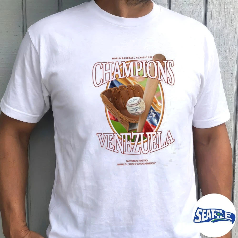 Official World Baseball Classic 2026 Venezuela Baseball Champions t-shirt