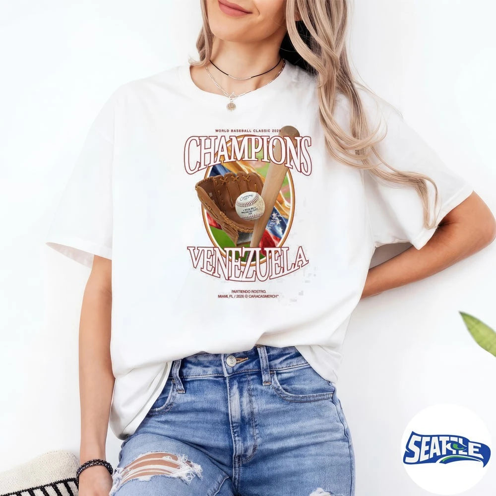 Official World Baseball Classic 2026 Venezuela Baseball Champions t-shirt