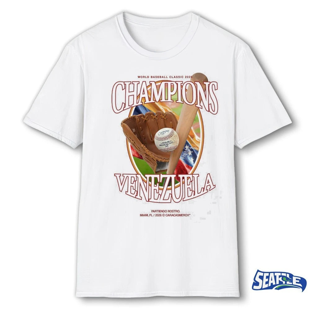 Official World Baseball Classic 2026 Venezuela Baseball Champions t-shirt