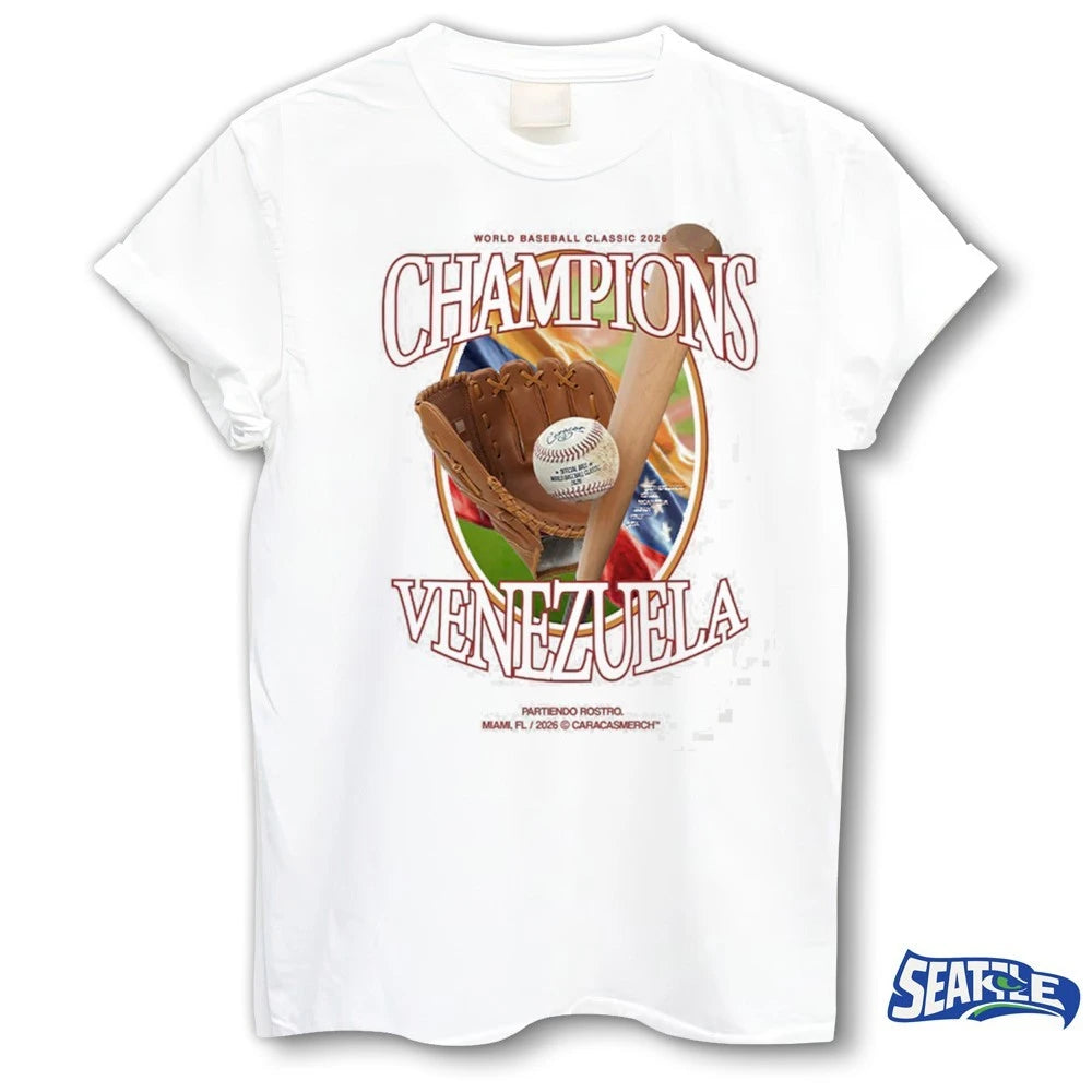 Official World Baseball Classic 2026 Venezuela Baseball Champions t-shirt
