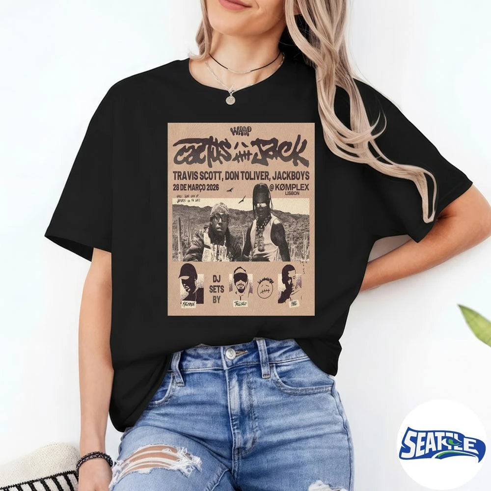 Official Wrap X Cactus Jack Show With Travis Scott Don Toliver And Jackboys On March 28 2026 Poster t-shirt