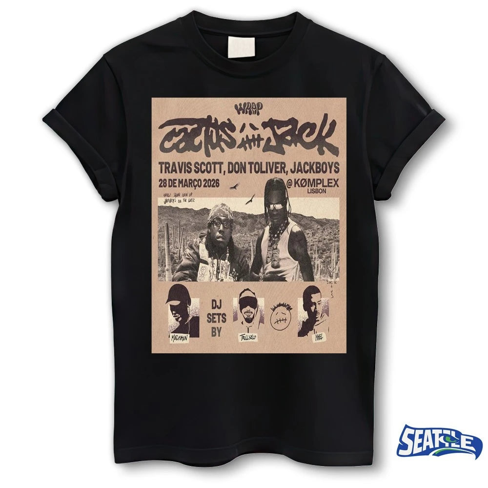 Official Wrap X Cactus Jack Show With Travis Scott Don Toliver And Jackboys On March 28 2026 Poster t-shirt
