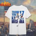 Official Yokohama DeNA BayStars Kazuki Mishima Thank You 17 2013 2025 T-shirt