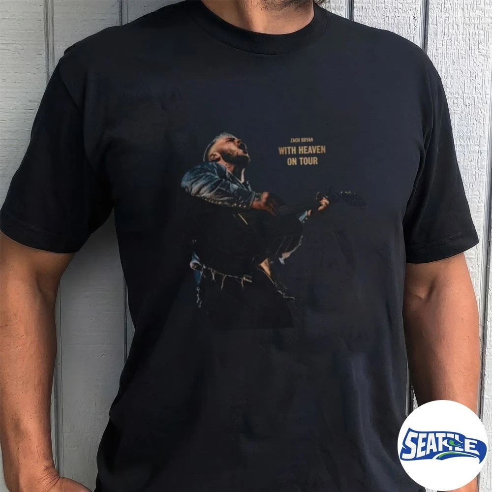 Official Zach Bryan With Heaven on Tour 2026 t-shirt