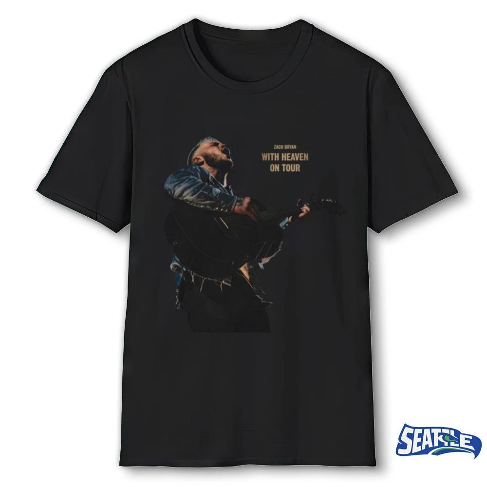 Official Zach Bryan With Heaven on Tour 2026 t-shirt