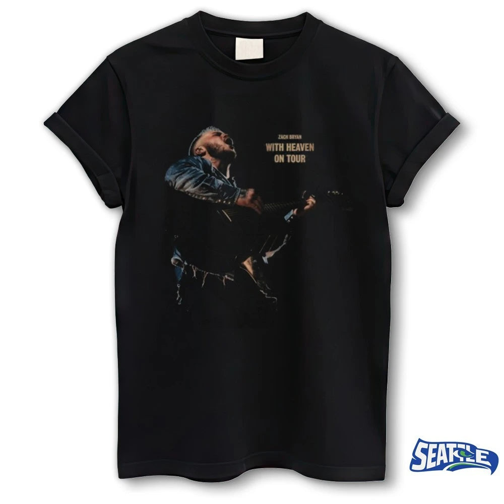Official Zach Bryan With Heaven on Tour 2026 t-shirt