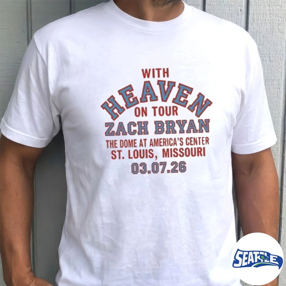 Official Zach Bryan With Heaven On Tour The Dome At America’s Center March 7 2026 St Louis t-shirt