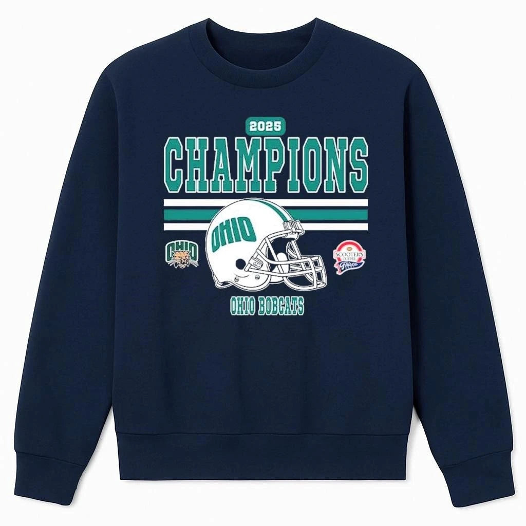 Ohio Bobcats Football Named To Champions 2025 Scooter’s Coffee Frisco Bowl Shirt