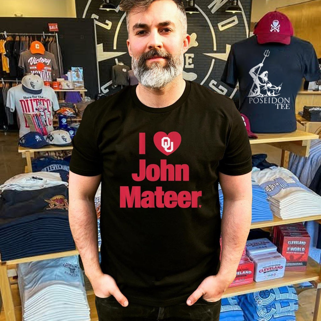 Oklahoma Football I Heart John Mateer T-shirt