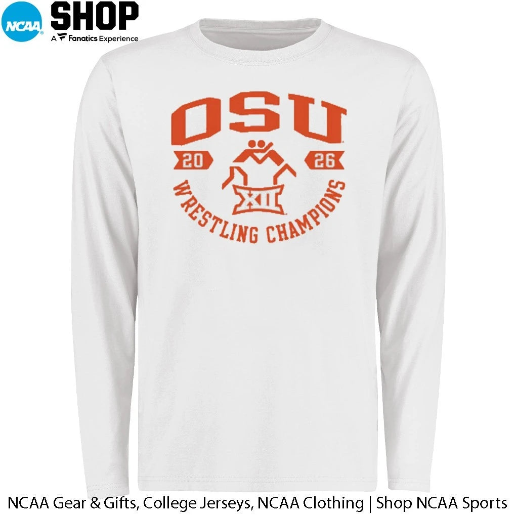 Oklahoma State Cowboys Big 12 2026 Wrestling Champions T-Shirt