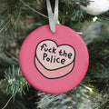 Fuck The Police Conversation Heart  Ornament