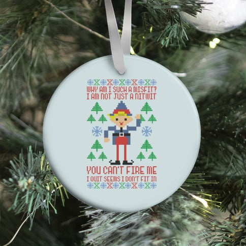 Why am I Such a Misfit I Am Not Just a Nitwit Ornament