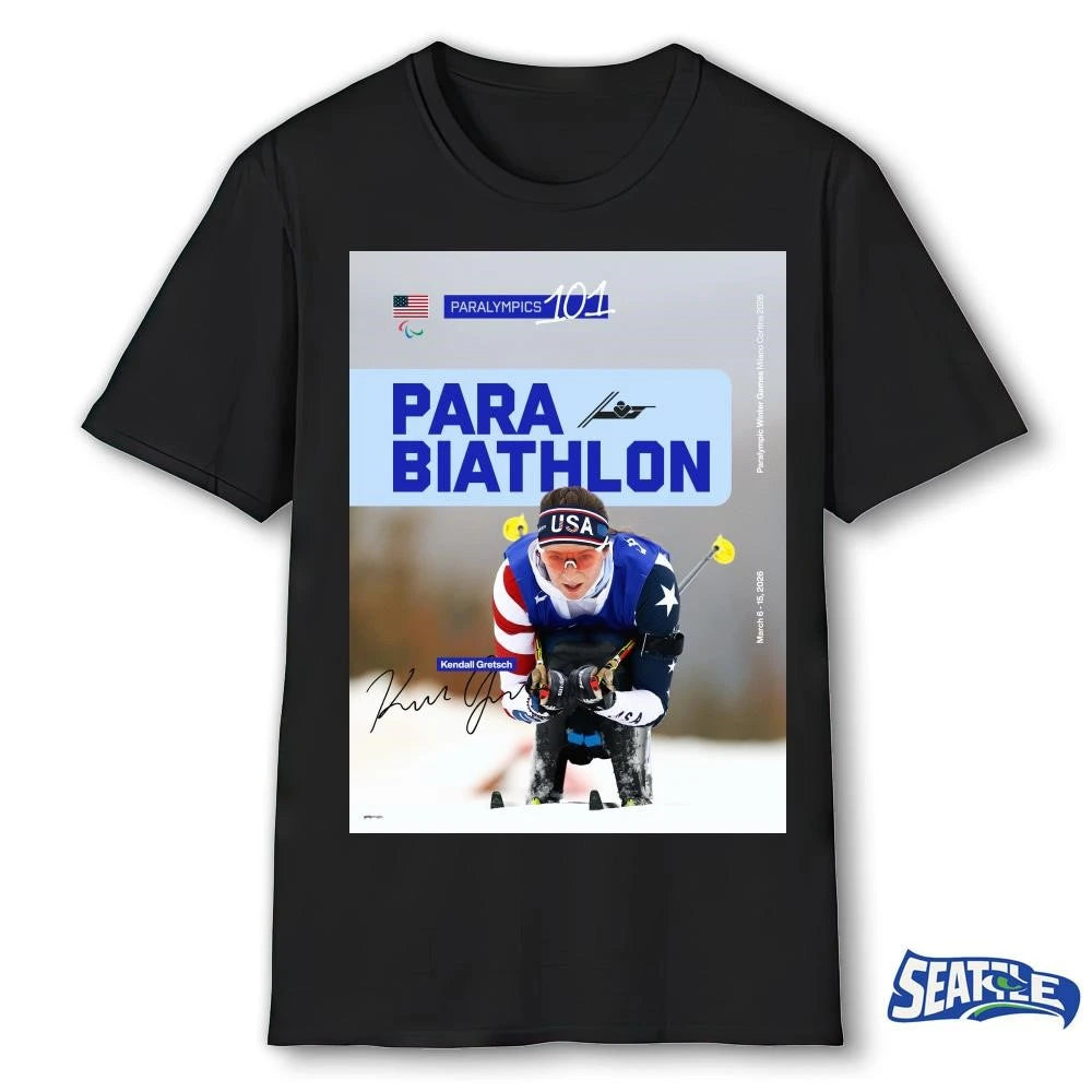 Para Biathlon Kendall Gretsch Winter Paralympics 101 Signature Poster shirt