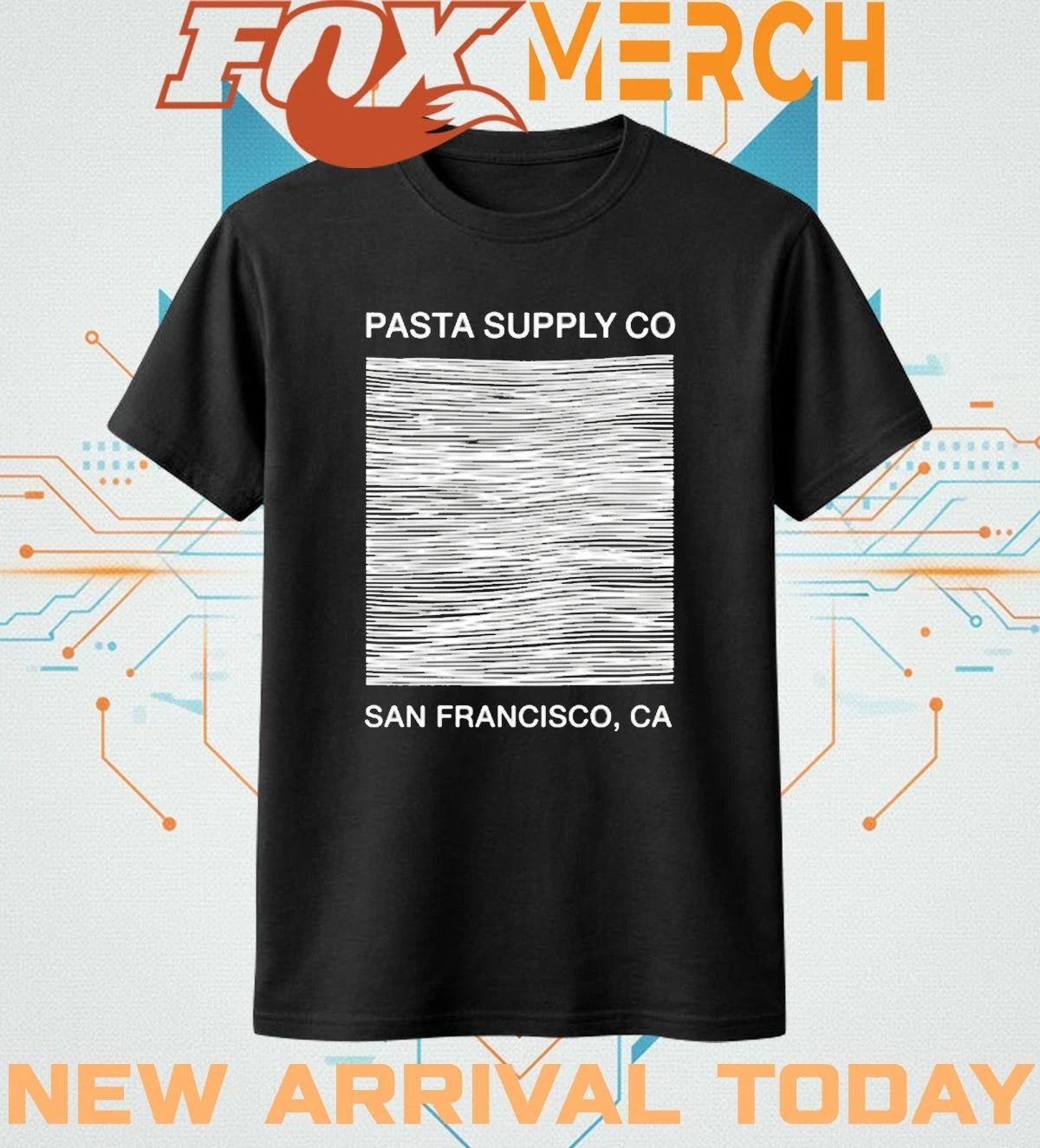 Pasta supply co San Francisco unknown pleasures t-shirt