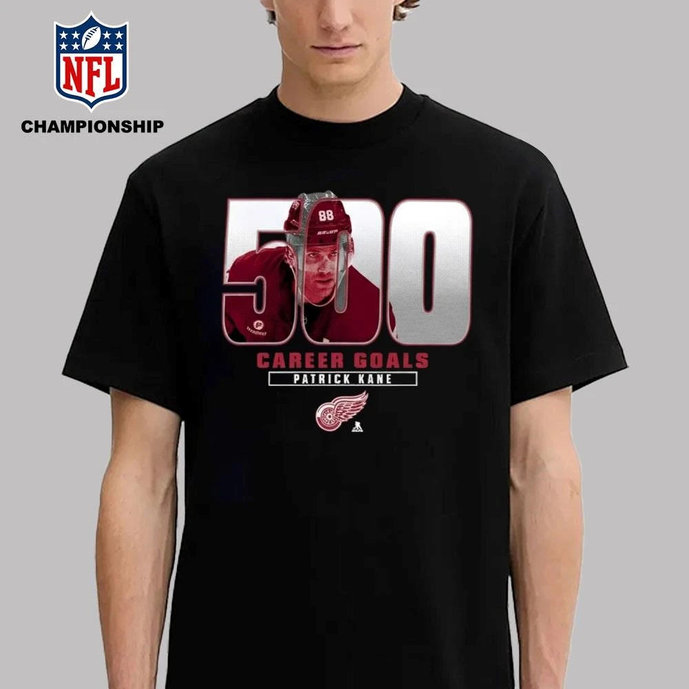 Patrick Kane Detroit Red Wings 500 Career Goals Milestone Shirt
