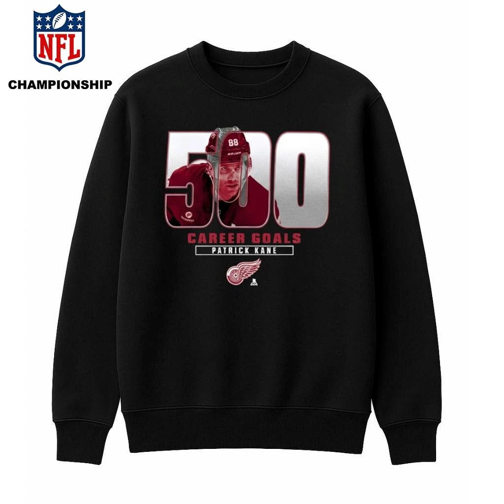 Patrick Kane Detroit Red Wings 500 Career Goals Milestone Shirt