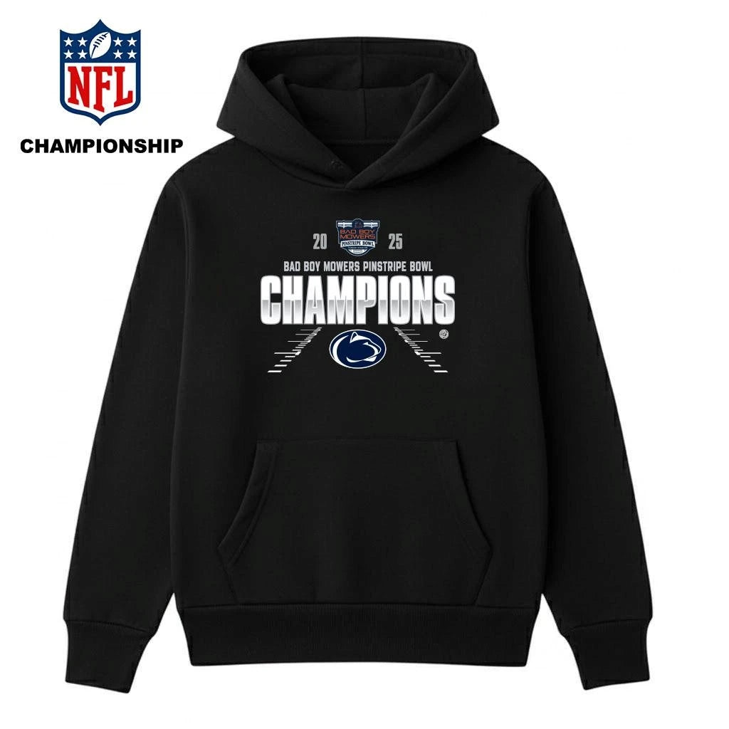Penn State Nittany Lions 2025 Bad Boy Mowers Pinstripe Bowl Champions Shirt