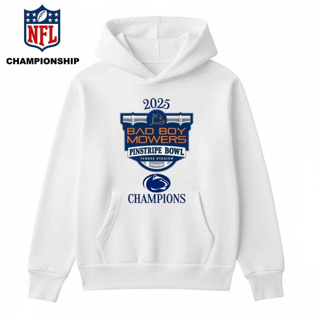 Penn State Nittany Lions 2025 Bad Boy Mowers Pinstripe Bowl Champions Logo Shirt