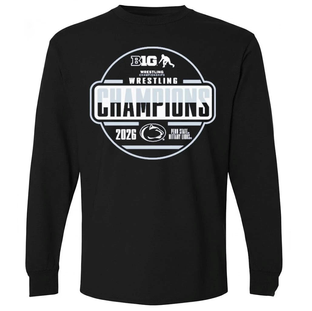 Penn State Nittany Lions 2026 Big Ten Men’s Wrestling Tournament Champions Shirt