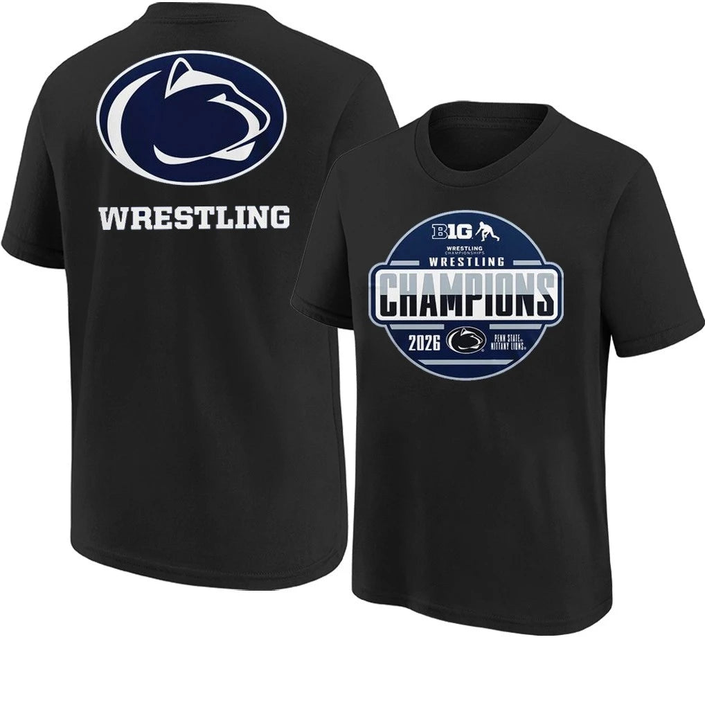 Penn State Nittany Lions 2026 Big Ten Men’s Wrestling Tournament Champions T-Shirt