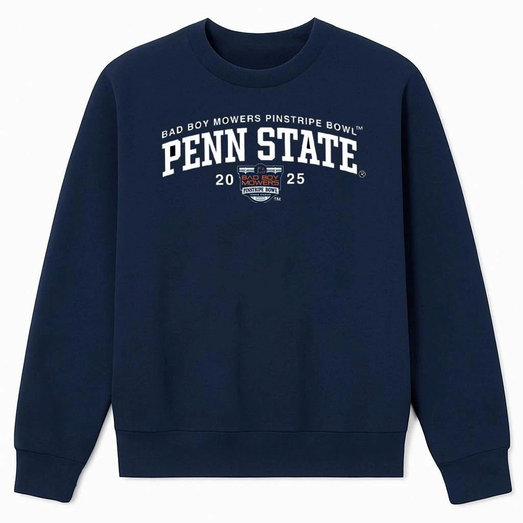 Penn State Nittany Lions Football 2025 Bad Boy Mowers Pinstripe Bowl Shirt