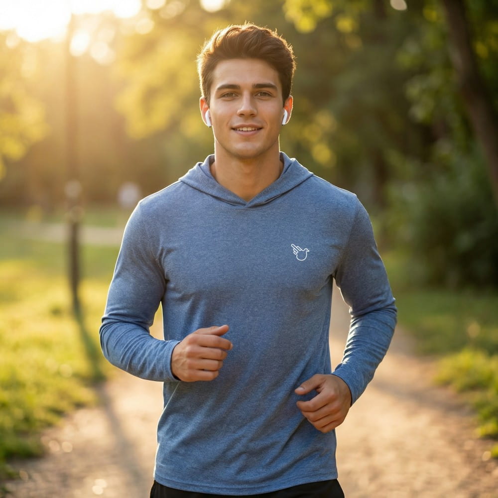 Performance Hooded Long Sleeve Pullover T-Shirt