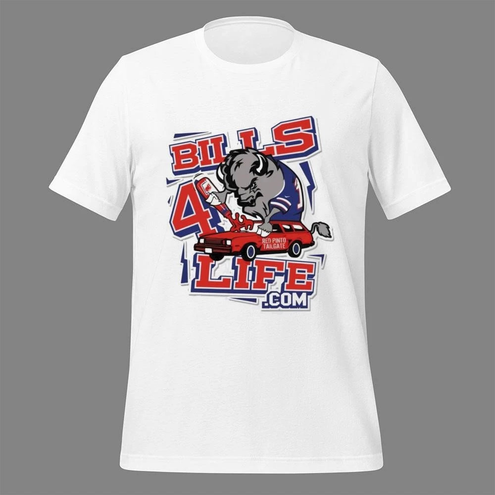 Pinto Ron Wearing Bills 4life Buffalo Shirt