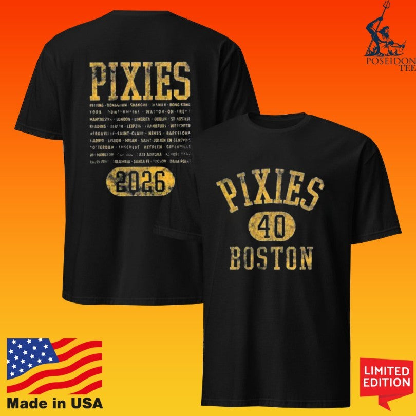 Pixies P40 Boston World Tour 2026 Collegiate T-shirt