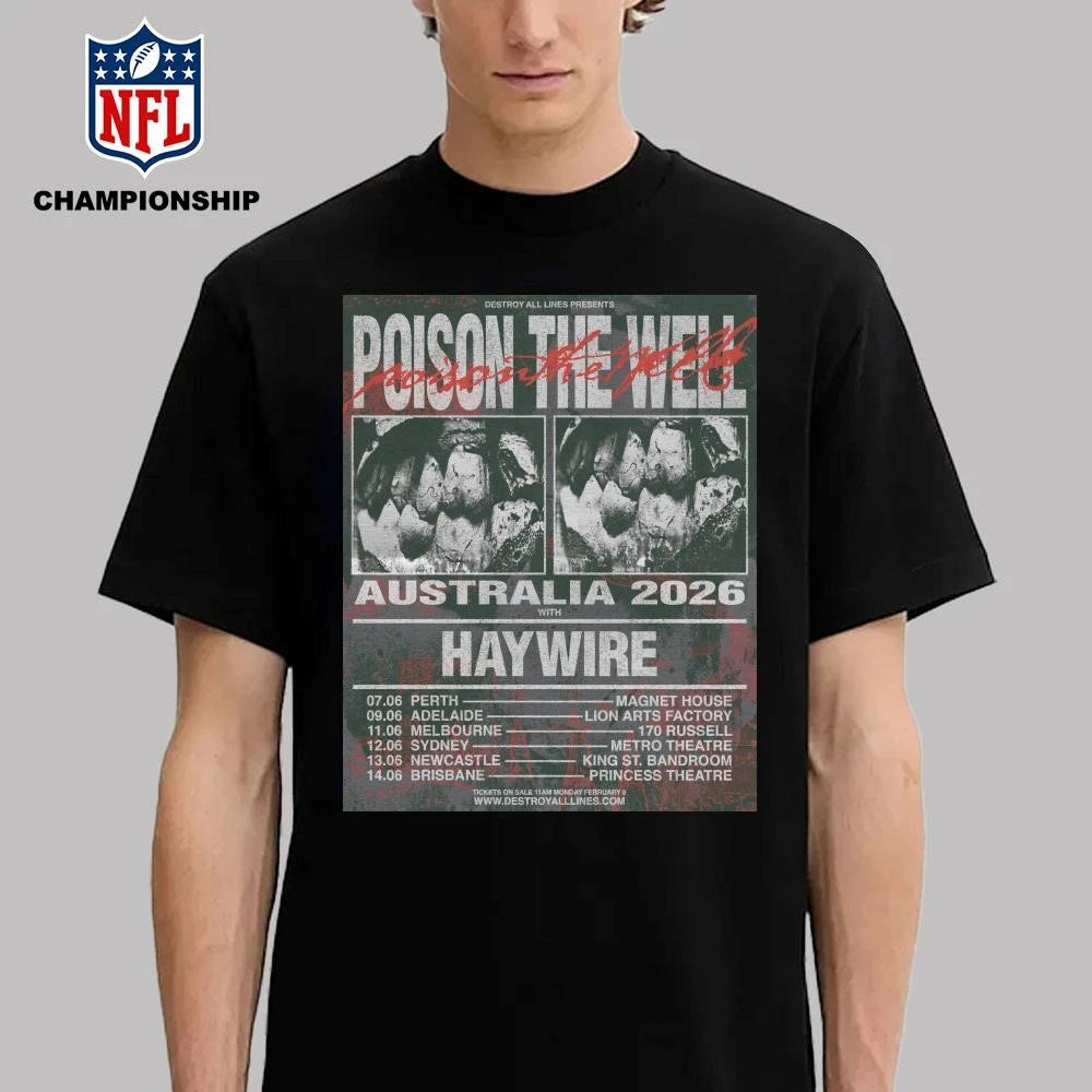 Poison The Well Live Concert Poster At Magnet House In Perth Australia On June 7 2026 Australia Tour Shirt
