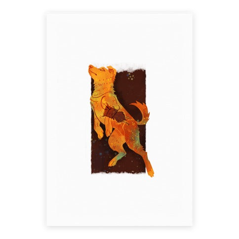 Astronaut Dog Zvezdochka Poster