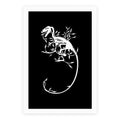Floral Dinosaur Poster