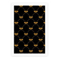 Regal Golden Honeybee Pattern Poster